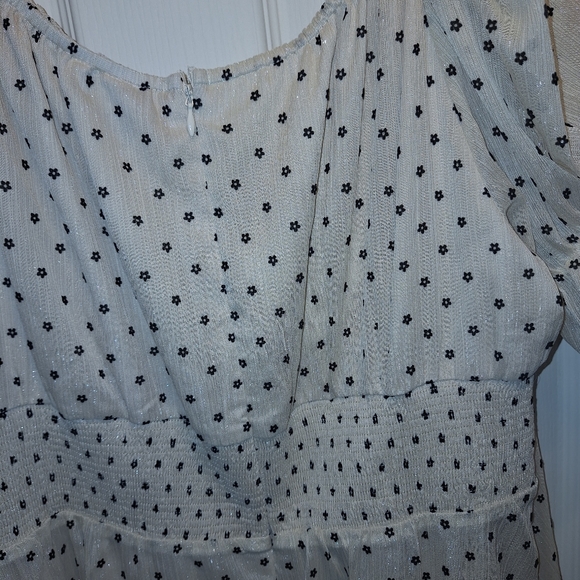 ARULA Cream Dress with Black Polka Dots - Picture 2 of 6